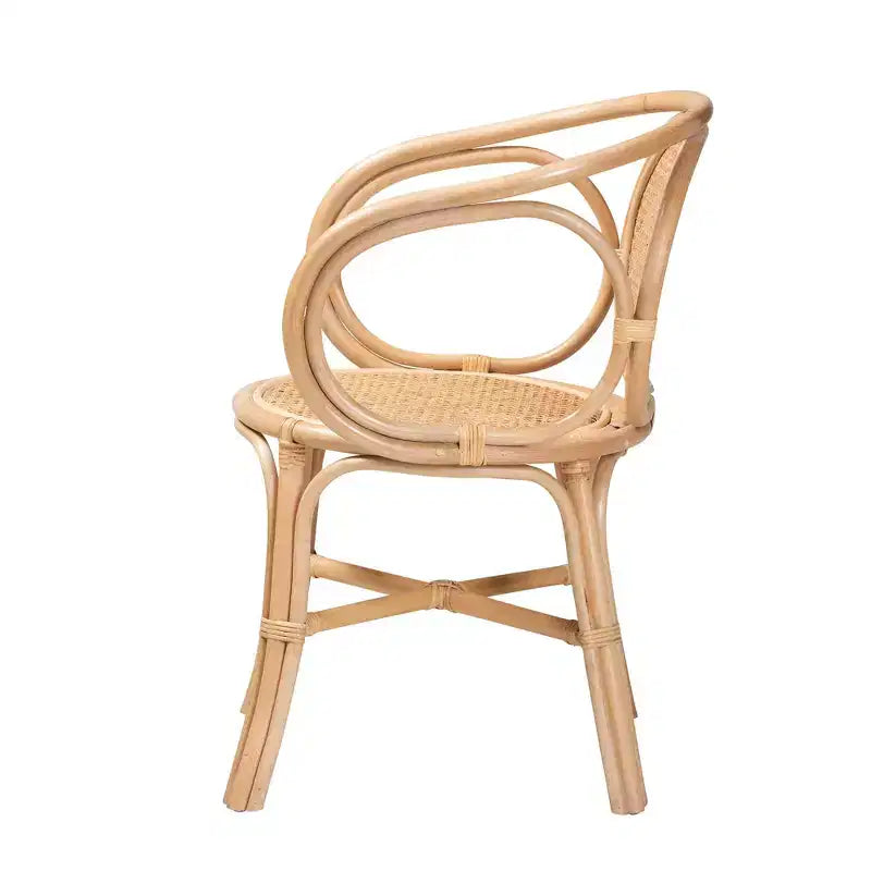 bali & pari Palesa Chaise de salle à manger bohème moderne en rotin