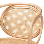 bali & pari Palesa Chaise de salle à manger bohème moderne en rotin