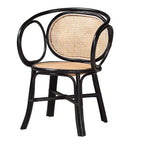 bali & pari Palesa Chaise de salle à manger bohème moderne en rotin