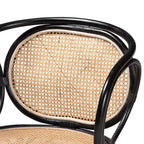 bali & pari Palesa Chaise de salle à manger bohème moderne en rotin