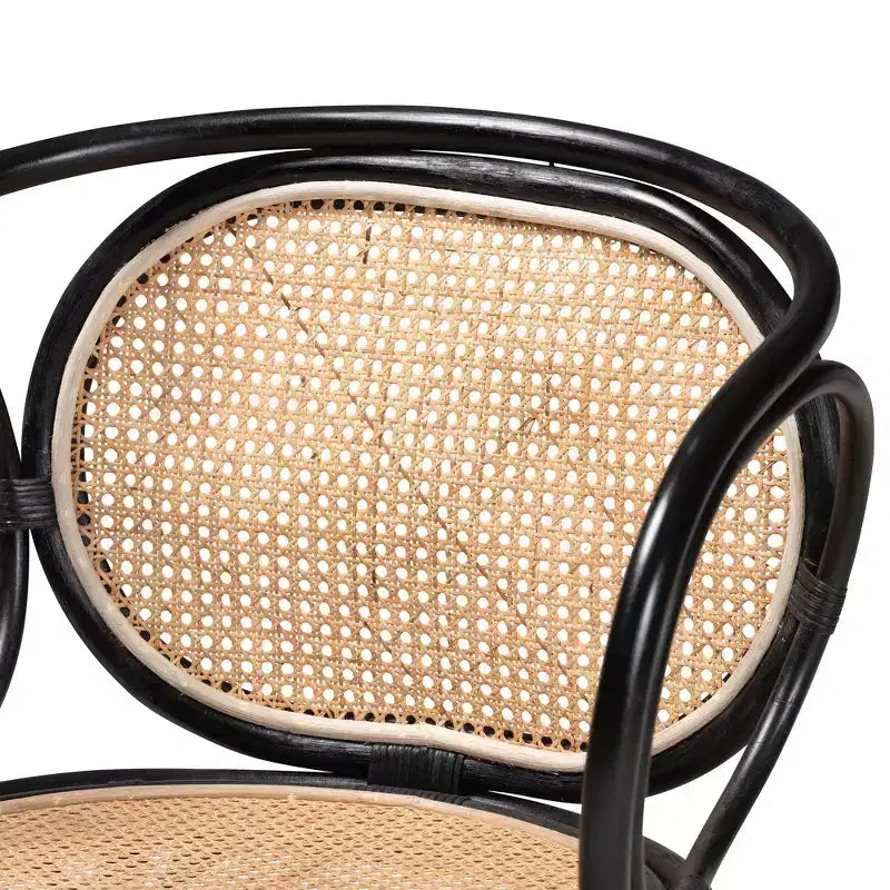 bali & pari Palesa Chaise de salle à manger bohème moderne en rotin