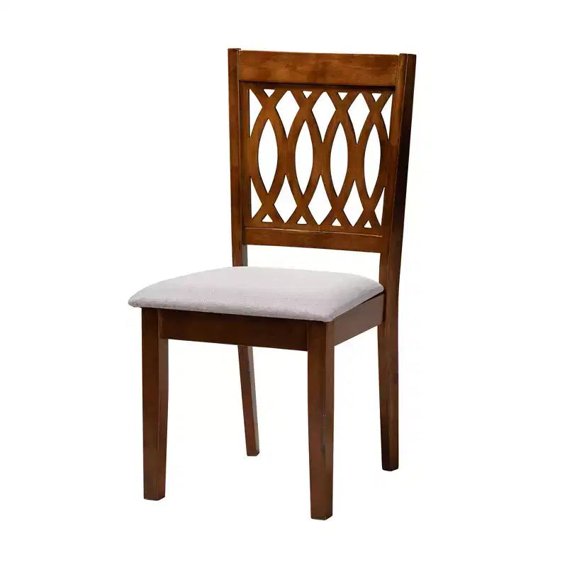Ensemble de salle à manger moderne Baxton Studio Florencia en tissu et bois