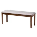 Ensemble de salle à manger moderne Baxton Studio Florencia en tissu et bois