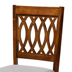 Ensemble de salle à manger moderne Baxton Studio Florencia en tissu et bois