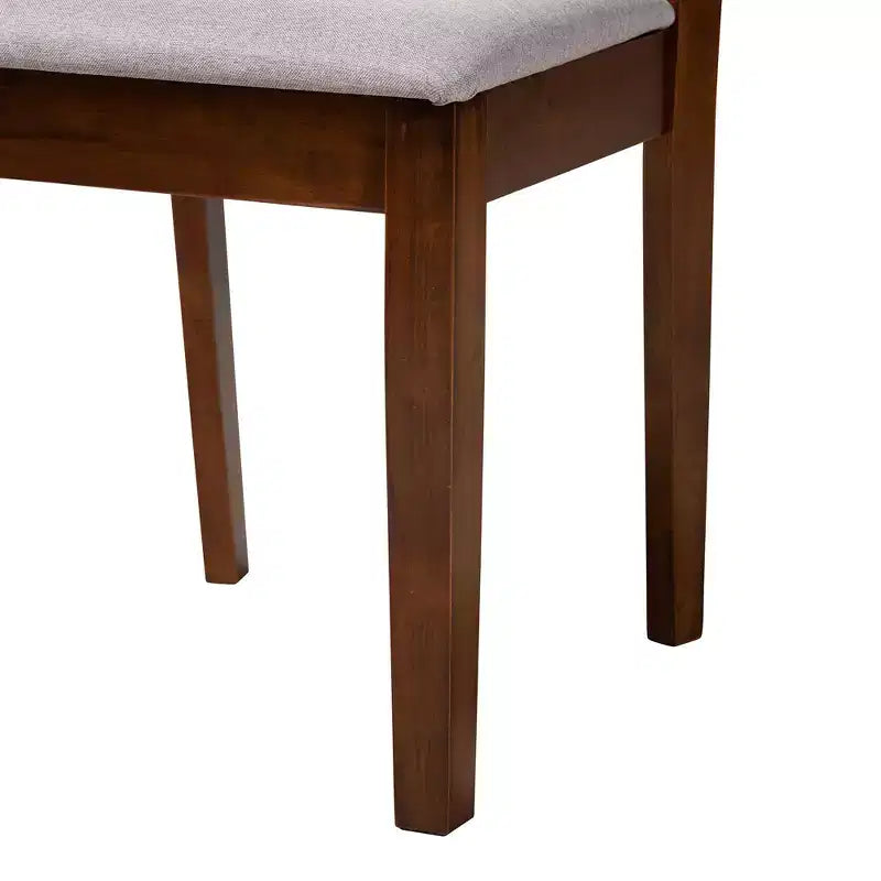 Ensemble de salle à manger moderne Baxton Studio Florencia en tissu et bois