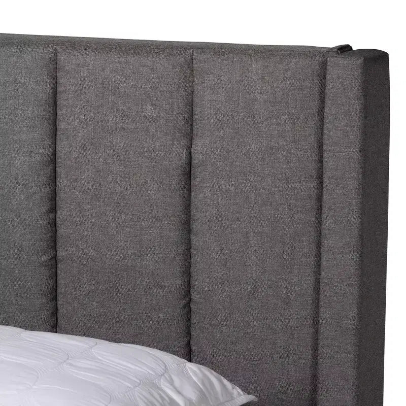 Lit plateforme de rangement Baxton Studio Coronado Mid-Century Modern Transitional Fabric à 3 tiroirs