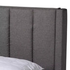 Lit plateforme de rangement Baxton Studio Coronado Mid-Century Modern Transitional Fabric à 3 tiroirs