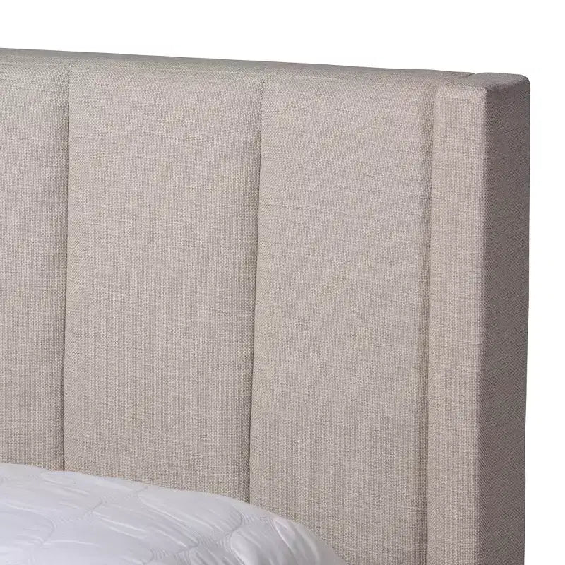 Lit plateforme de rangement Baxton Studio Coronado Mid-Century Modern Transitional Fabric à 3 tiroirs