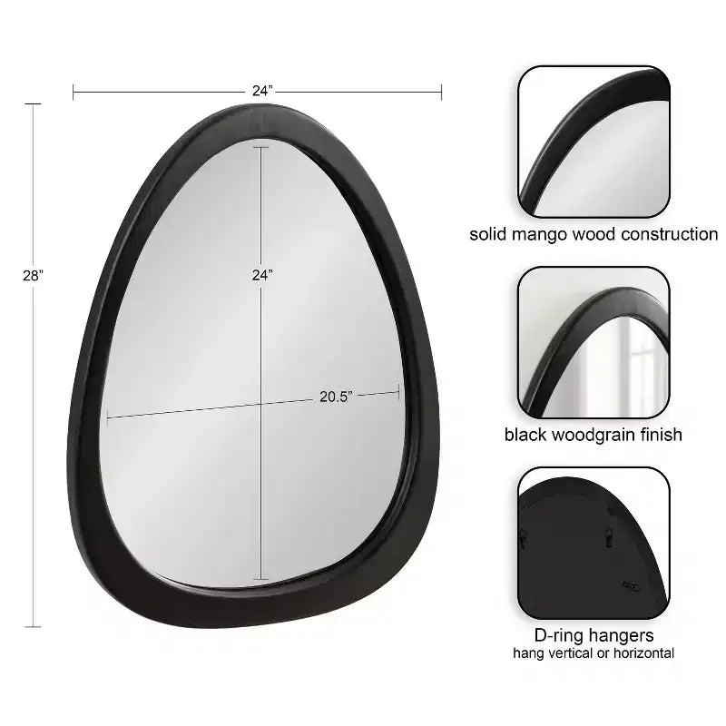 Miroir en bois McKinder 24x28 Kate & Laurel All Things Decor