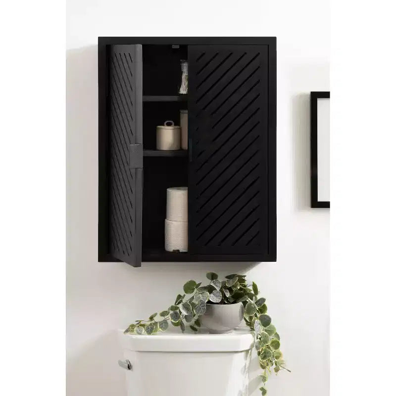 Meuble haut de salle de bain à 2 portes Kate & Laurel All Things Decor Mezzeta 22x28