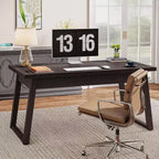 Bureau de direction Lantine, 140 cm, en bois, avec tiroir, bureau d'étude, de style Mid-Century, meuble de travail