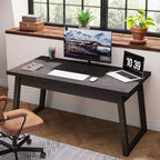 Bureau de direction Lantine, 140 cm, en bois, avec tiroir, bureau d'étude, de style Mid-Century, meuble de travail