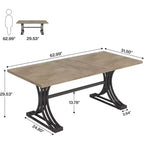 Table de conférence Lantine 5FT pour 4 à 6 personnes, table de réunion moderne avec plateau en faux marbre, tables de séminaire d'affaires pour le bureau à domicile