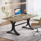 Table de conférence Lantine 5FT pour 4 à 6 personnes, table de réunion moderne avec plateau en faux marbre, tables de séminaire d'affaires pour le bureau à domicile
