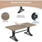 Table de conférence Lantine 5FT pour 4 à 6 personnes, table de réunion moderne avec plateau en faux marbre, tables de séminaire d'affaires pour le bureau à domicile