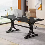 Table de conférence Lantine 5FT pour 4 à 6 personnes, table de réunion moderne avec plateau en faux marbre, tables de séminaire d'affaires pour le bureau à domicile