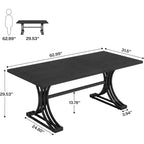 Table de conférence Lantine 5FT pour 4 à 6 personnes, table de réunion moderne avec plateau en faux marbre, tables de séminaire d'affaires pour le bureau à domicile