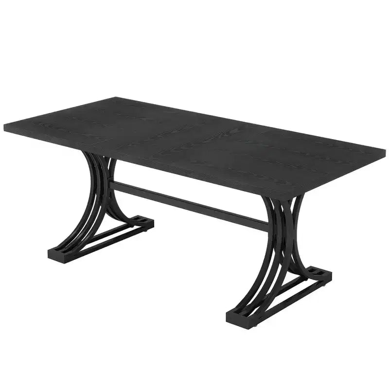 Table de conférence Lantine 5FT pour 4 à 6 personnes, table de réunion moderne avec plateau en faux marbre, tables de séminaire d'affaires pour le bureau à domicile