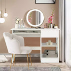Costway Bureau Informatique Poste de Travail Maison/Bureau Table d'étude pour Ordinateur Portable avec Tiroir/Plateau à Clavier Noir/Blanc
