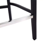Tabouret de bar WestinTrends 29 en lin capitonné à boutons, rembourré et à dossier ailé (lot de 2), gris clair
