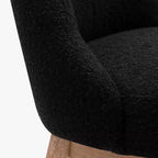 Tabouret de bar WestinTrends 26, hauteur comptoir, pivotant et rembourré, noir