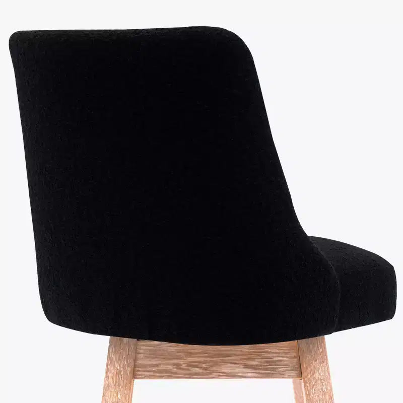 Tabouret de bar WestinTrends 26, hauteur comptoir, pivotant et rembourré, noir