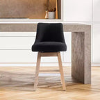 Tabouret de bar WestinTrends 26, hauteur comptoir, pivotant et rembourré, noir