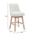 Tabouret de bar WestinTrends 26, hauteur comptoir, pivotant et rembourré, noir