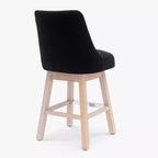 Tabouret de bar WestinTrends 26, hauteur comptoir, pivotant et rembourré, noir