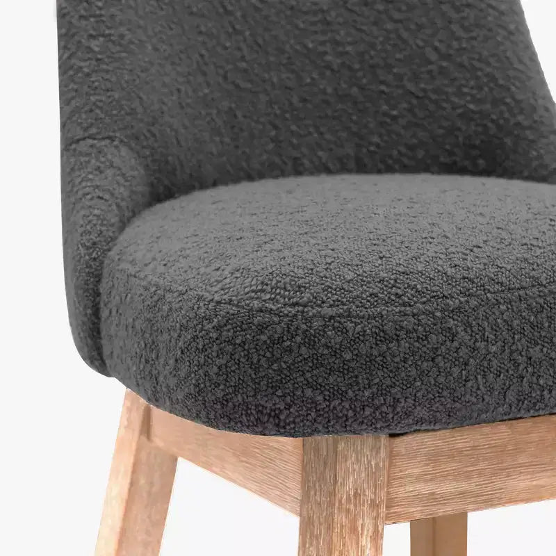 Tabouret de bar pivotant WestinTrends 26 rembourré, hauteur comptoir, gris