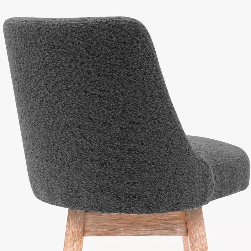 Tabouret de bar pivotant WestinTrends 26 rembourré, hauteur comptoir, gris