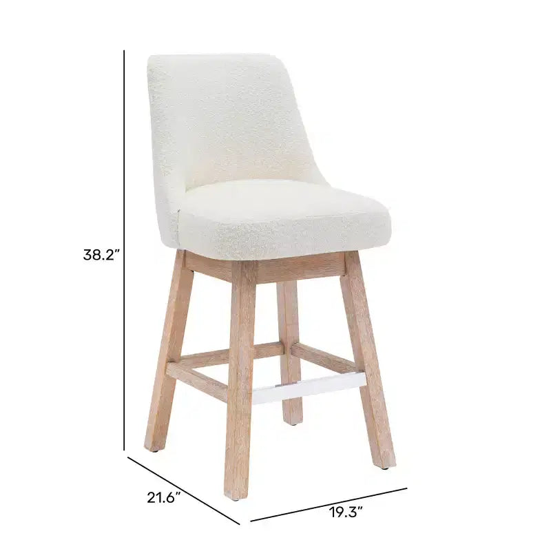 Tabouret de bar pivotant WestinTrends 26 rembourré, hauteur comptoir, gris