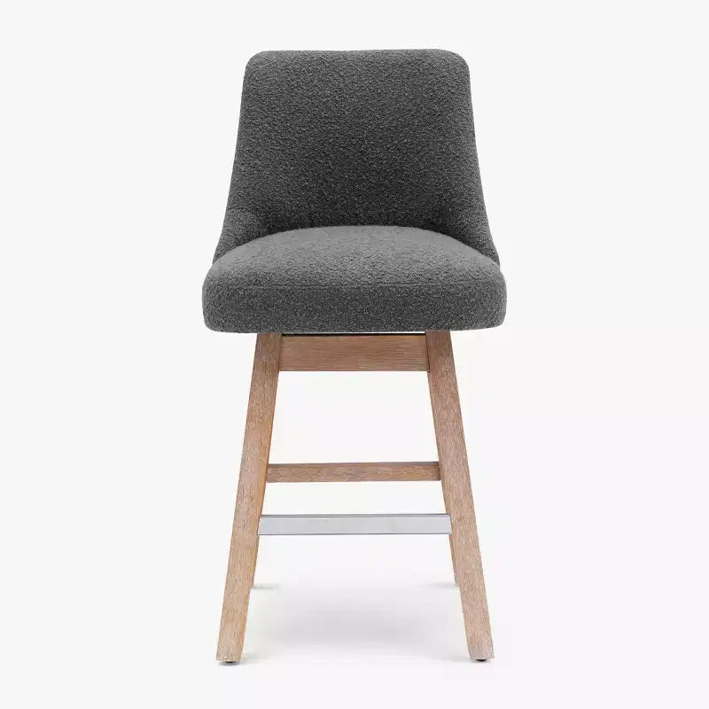 Tabouret de bar pivotant WestinTrends 26 rembourré, hauteur comptoir, gris