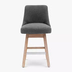 Tabouret de bar pivotant WestinTrends 26 rembourré, hauteur comptoir, gris