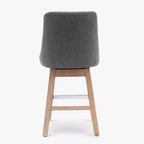 Tabouret de bar pivotant WestinTrends 26 rembourré, hauteur comptoir, gris