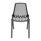 Lot de 4 chaises de salle à manger empilables modernes LeisureMod Acken en plastique – Chaises durables, confortables et peu encombrantes pour cuisine, salle à manger, bureau, café