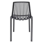 Lot de 4 chaises de salle à manger empilables modernes LeisureMod Acken en plastique – Chaises durables, confortables et peu encombrantes pour cuisine, salle à manger, bureau, café
