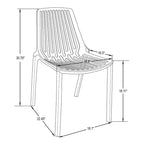 Lot de 4 chaises de salle à manger empilables modernes LeisureMod Acken en plastique – Chaises durables, confortables et peu encombrantes pour cuisine, salle à manger, bureau, café
