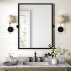 Dovelina Metal Frame Pivot Bathroom Vanity Mirror