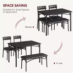 Table de cuisine avec chaises rembourrées et banc, ensemble de salle à manger en bois pour 4 personnes, ensemble de table de salle à manger rectangulaire pour petit espace, appartement, maison