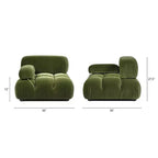 Fauteuil de salon modulaire moderne Jennifer Taylor Home Marcel 36 Bubble