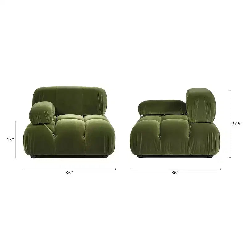 Fauteuil de salon modulaire moderne Jennifer Taylor Home Marcel 36 Bubble