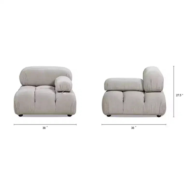 Fauteuil de salon modulaire moderne Jennifer Taylor Home Marcel 36 Bubble