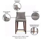 Manhattan Comfort Lot de 3 tabourets de bar modernes Shubert en similicuir à hauteur de comptoir