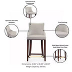 Manhattan Comfort Lot de 3 tabourets de bar modernes Shubert en similicuir à hauteur de comptoir
