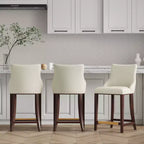 Manhattan Comfort Lot de 3 tabourets de bar modernes Shubert en similicuir à hauteur de comptoir