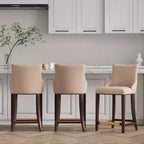 Manhattan Comfort Lot de 3 tabourets de bar modernes Shubert en similicuir à hauteur de comptoir