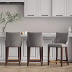 Manhattan Comfort Lot de 3 tabourets de bar modernes Shubert en similicuir à hauteur de comptoir