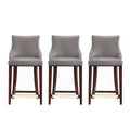 Manhattan Comfort Lot de 3 tabourets de bar modernes Shubert en similicuir à hauteur de comptoir