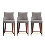 Manhattan Comfort Lot de 3 tabourets de bar modernes Shubert en similicuir à hauteur de comptoir